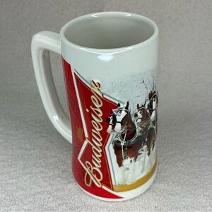 Budweiser 2012 Winter Wonderland Holiday Ceramic Beer Stein Mug Collectible Box